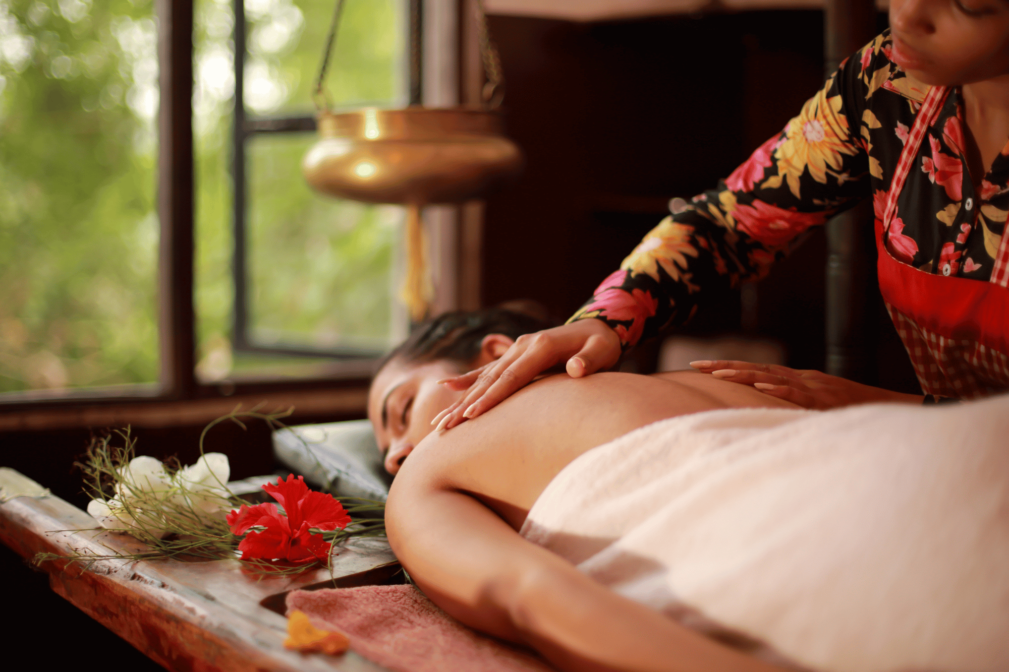 An Ayurveda massage treatment