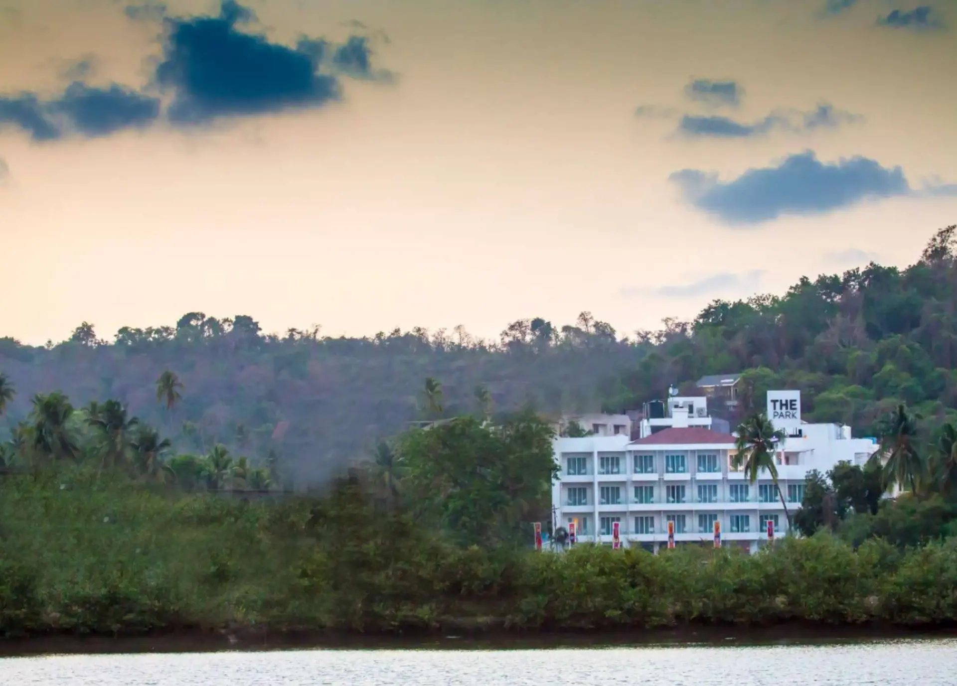 Sunset over The Park Baga River in Goa