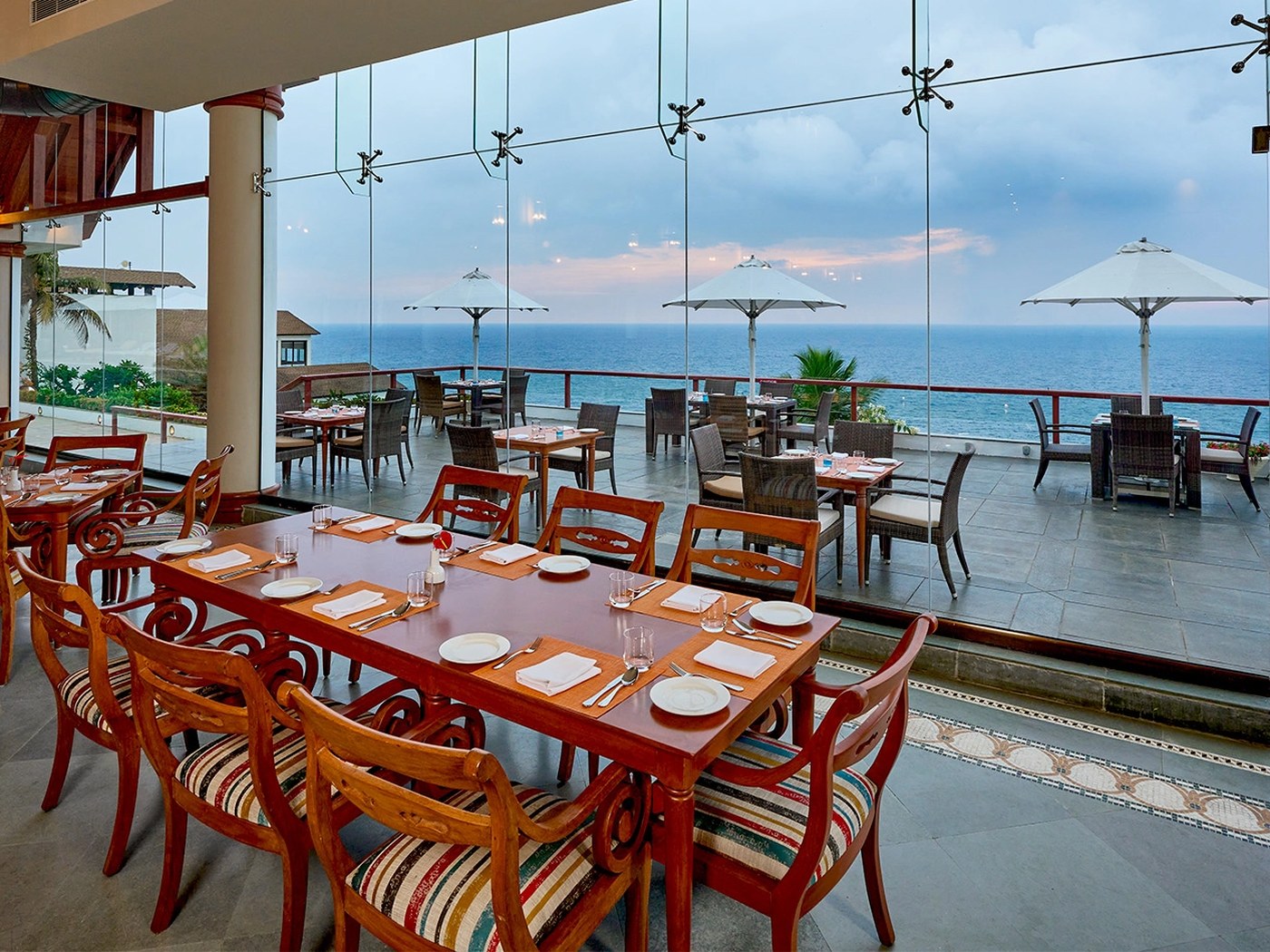 The terrace x at The Leela Kovalam