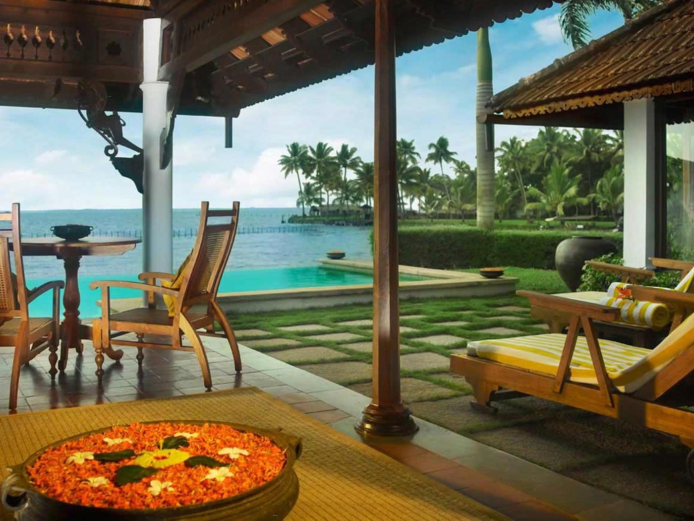 Pool cottage at Kumarakom Lake Resort