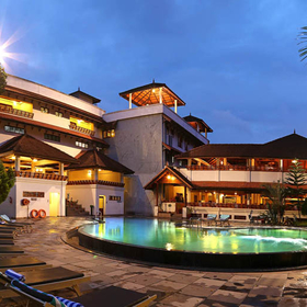 Elephant court, a wildlife lodge in Periyar, Kerala